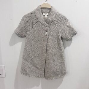 EUC Ann Taylor Loft 2 button gray sparkly cardigan sweater XSP